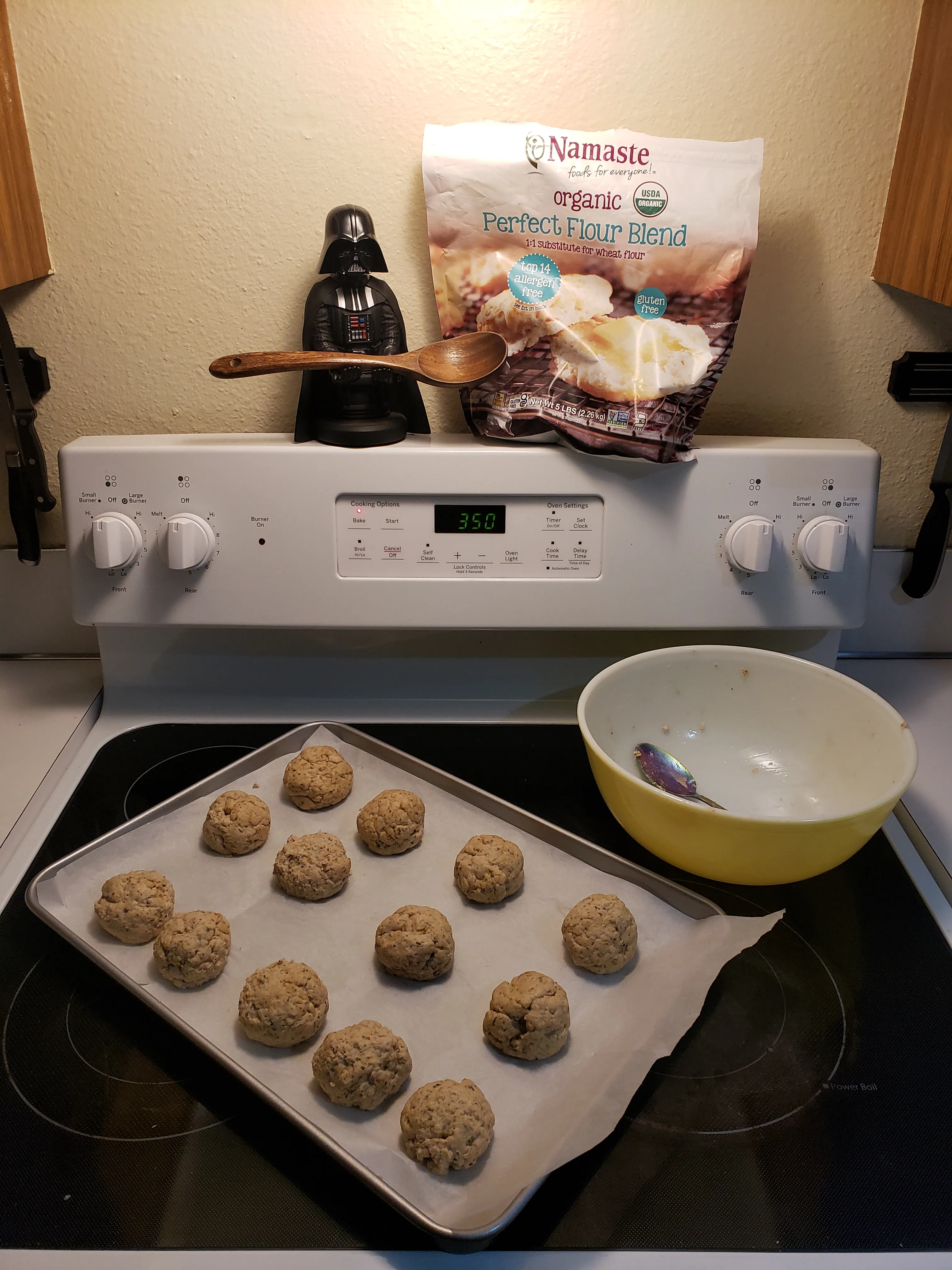 Darth Vader holding the spoon