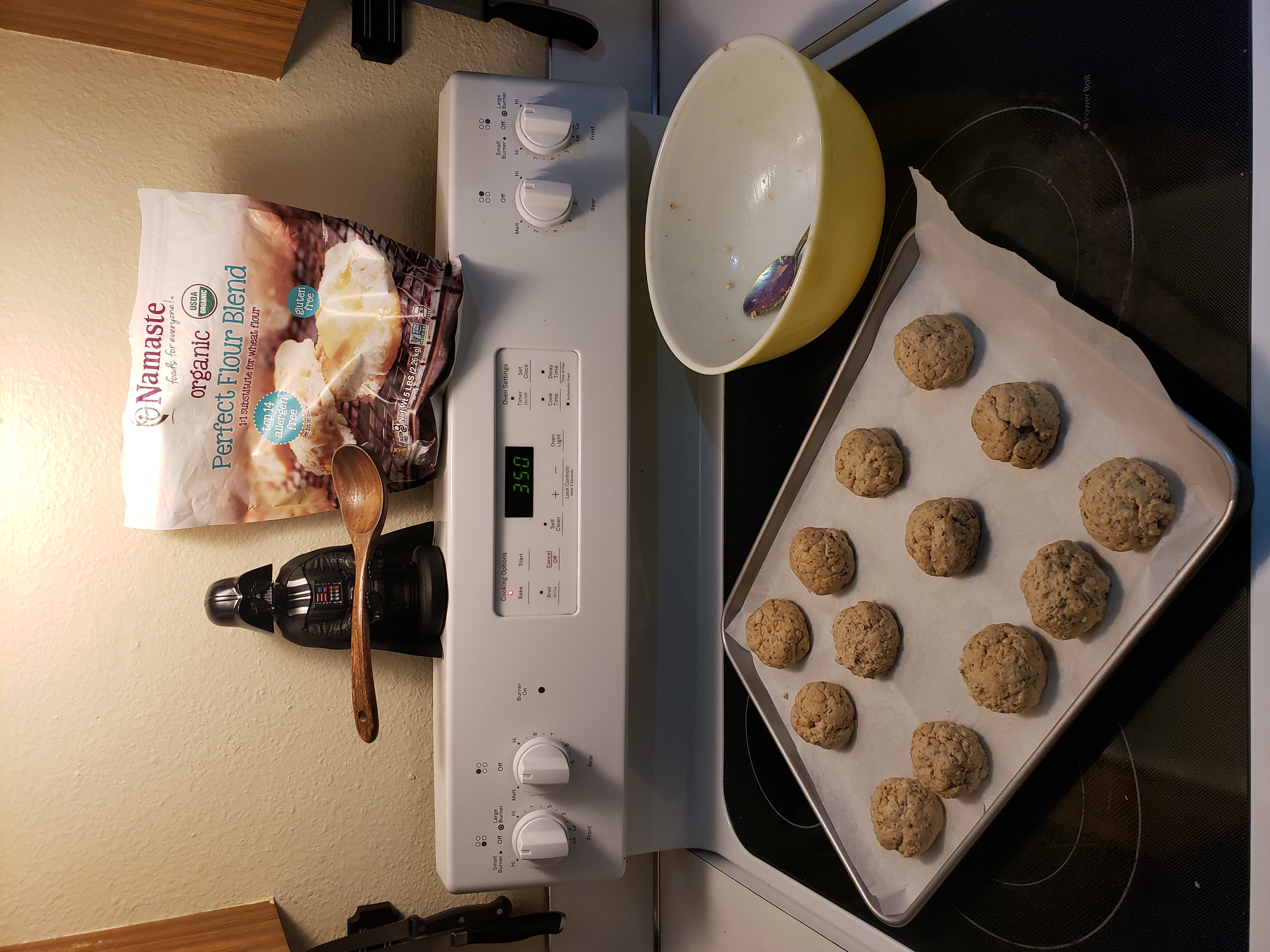 Darth Vader holding the spoon